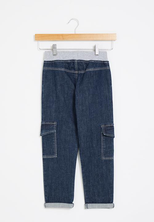 LAB - Cuffed denim jogger - blue