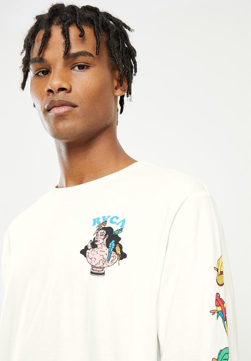 RVCA - LP x KLW Parrot Ice Long Sleeve Tee - Antique White