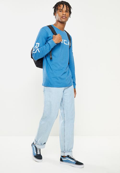 RVCA - Big RVCA  Long Sleeve Tee - French blue