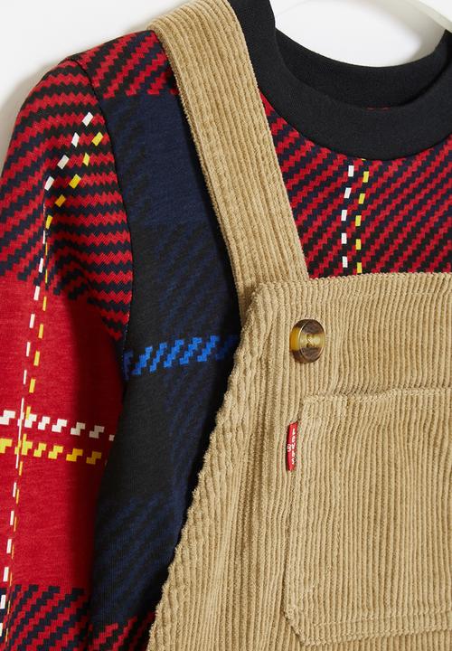 Levi’s® - Lvb long sleeve printed te & overall se - harvest gold