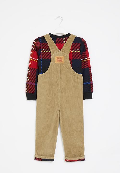 Levi’s® - Lvb long sleeve printed te & overall se - harvest gold
