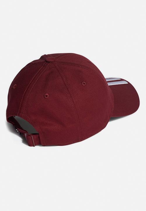 adidas Performance - Baseball three stripes cap - shadow red/white/white