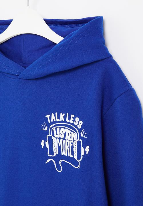 Rebel Republic - Boys graphic hooded sweatshirt - royal melange