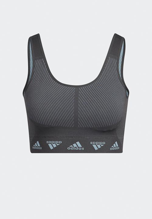 adidas Performance - Aeroknit bra - maggre & carbon