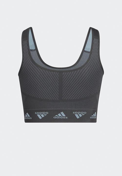 adidas Performance - Aeroknit bra - maggre & carbon