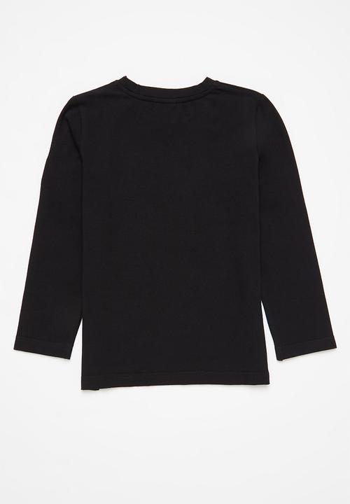 LAB - Long sleeve printed tee - black