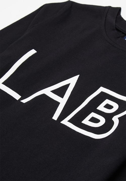 LAB - Long sleeve printed tee - black