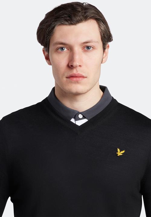 Lyle & Scott - Golf v neck pullover - true black