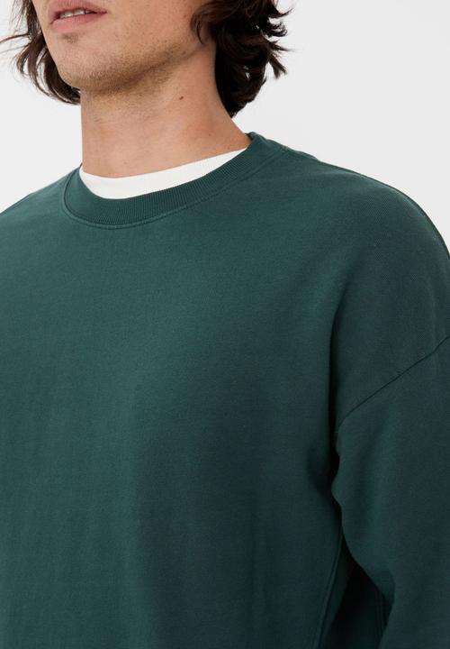 Cotton On - Oversized crew fleece - pineneedle green