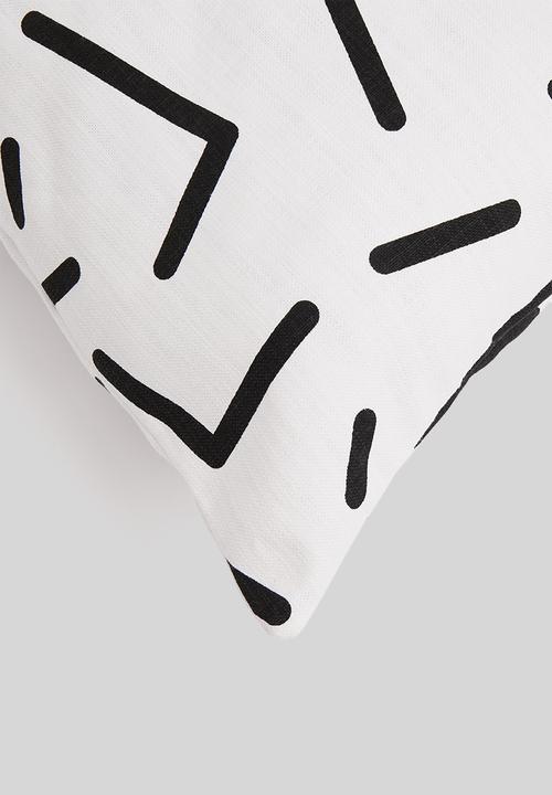 Sixth Floor - Memphis kids cushion cover- black & white