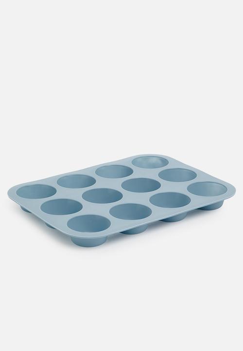 Excellent Houseware - Silicone muffin form - blue