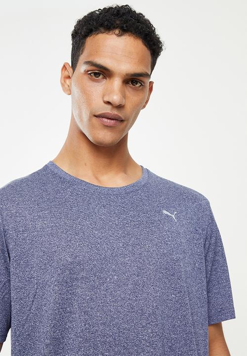 PUMA - Performance Heather Training Tee - Peacoat Blue Heather