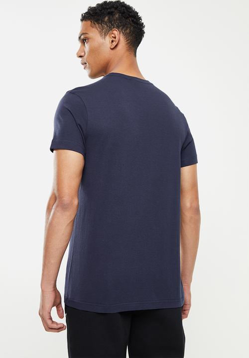 Reebok - GS Stacked SS Tee -  vector navy & white