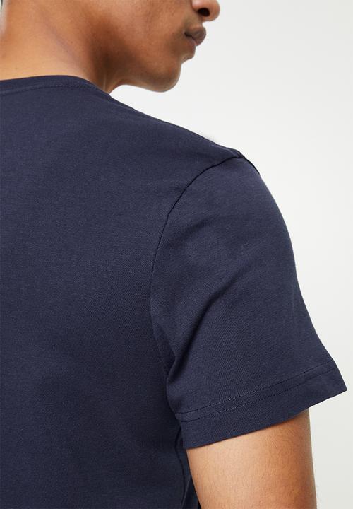 Reebok - GS Stacked SS Tee -  vector navy & white