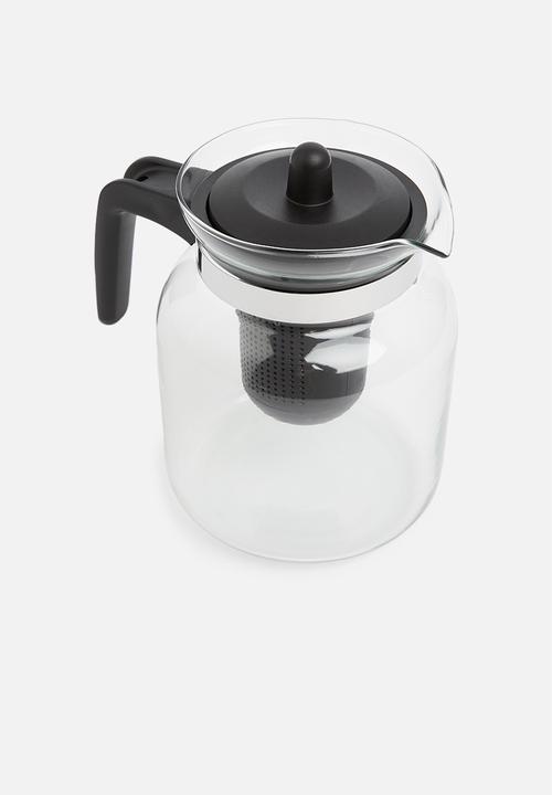 Excellent Houseware - Teapot with tea strainer - black
