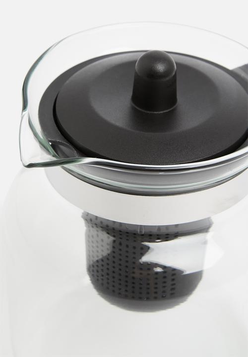 Excellent Houseware - Teapot with tea strainer - black