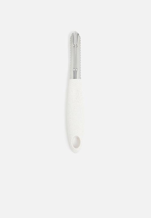 Excellent Houseware - Stainless steel peeler - white