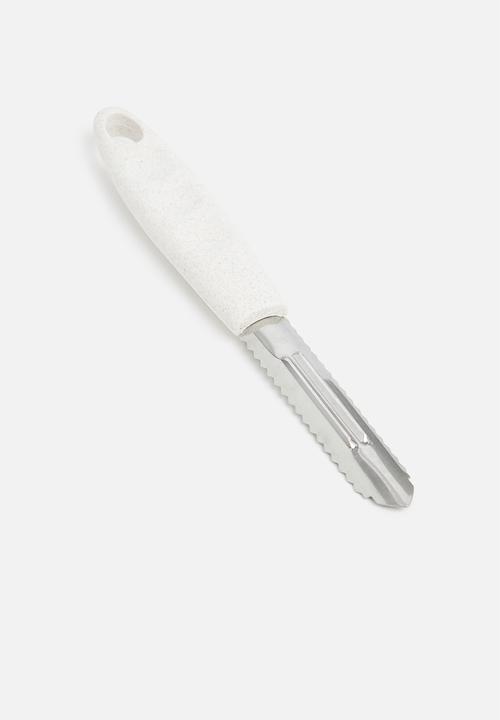 Excellent Houseware - Stainless steel peeler - white