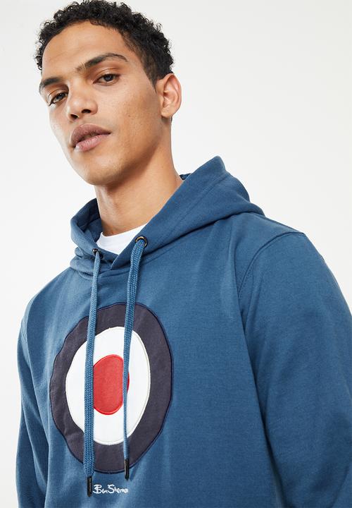 Ben Sherman - Target emb pullover hoody - blue