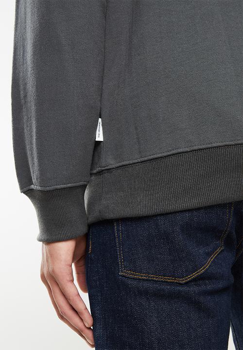 Ben Sherman - Target emb crew fleece sweater - charcoal