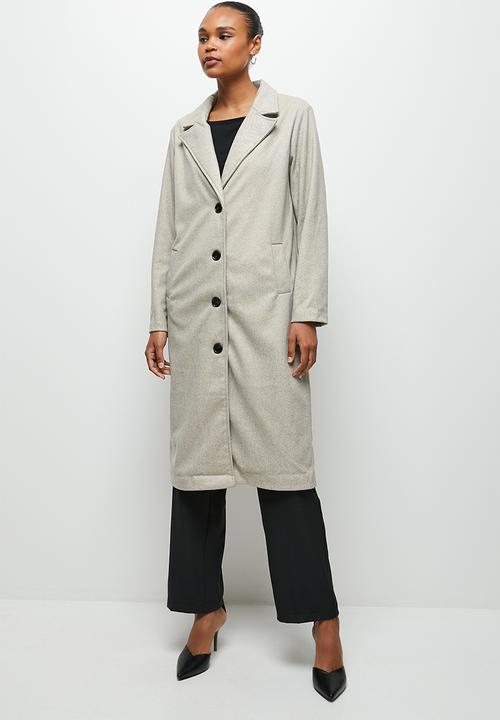 edit - Herringbone coat - light grey