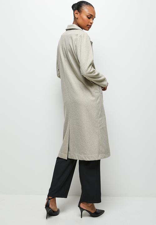 edit - Herringbone coat - light grey