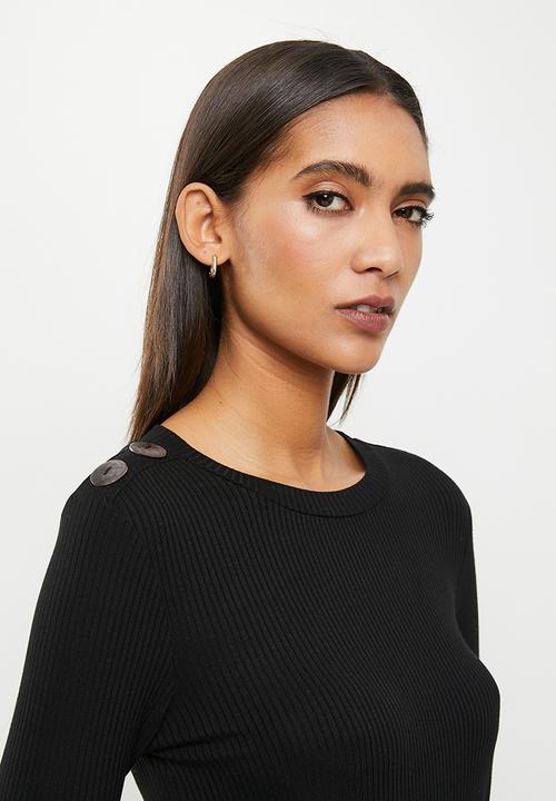 Koton - Crew neck long sleeve t-shirt - black