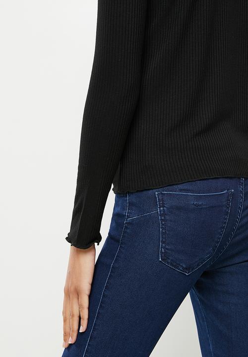 Koton - Crew neck long sleeve t-shirt - black
