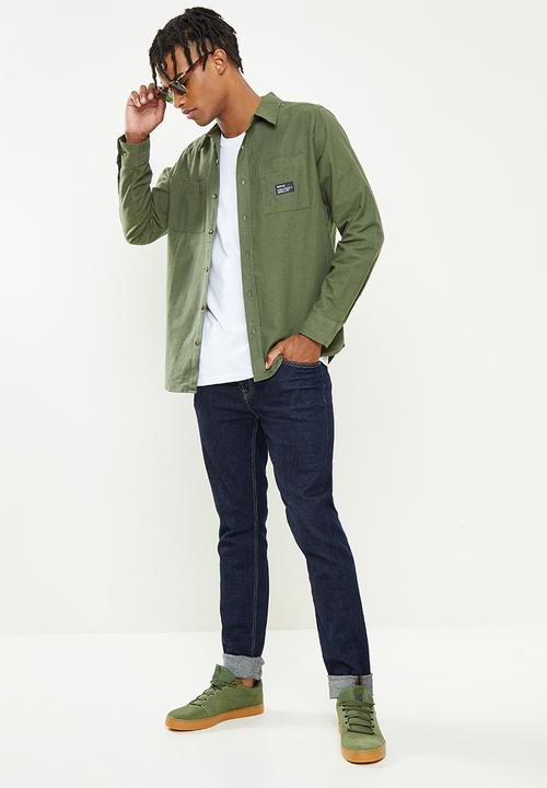 Hurley - Solid long sleeve shirt - olive