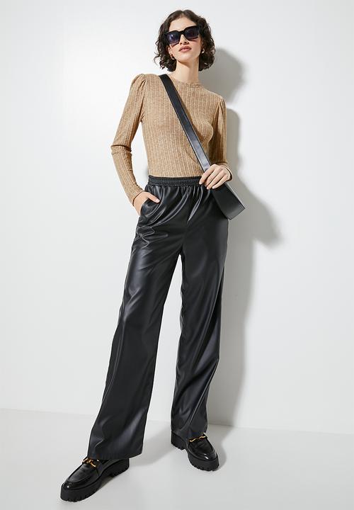 Superbalist - Cabled puff sleeve knit top - cream