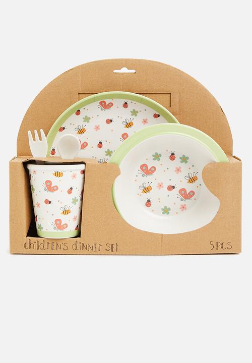 Excellent Houseware - Children eating set - white & green 