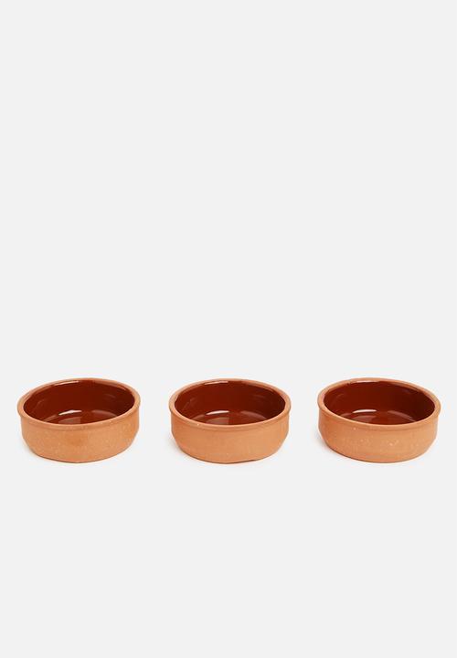 Excellent Houseware - Ramekin terracota set of 3 - rust 