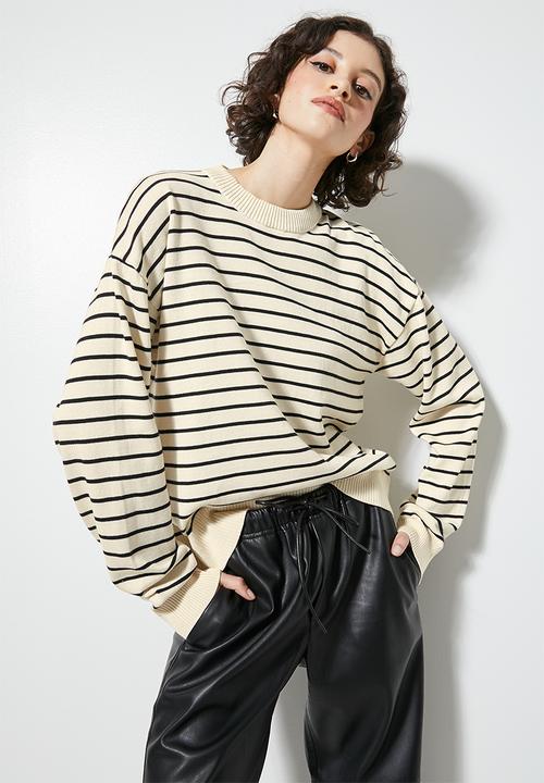 Superbalist - Cotton stripe pullover - black stripe