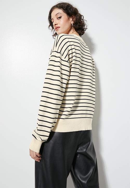 Superbalist - Cotton stripe pullover - black stripe