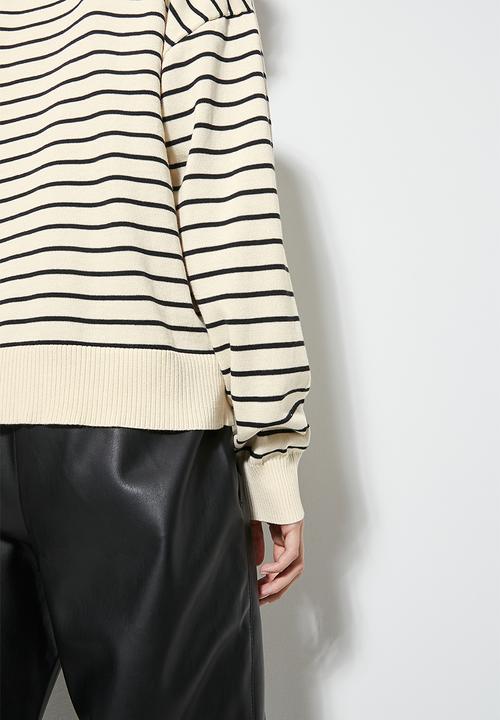 Superbalist - Cotton stripe pullover - black stripe