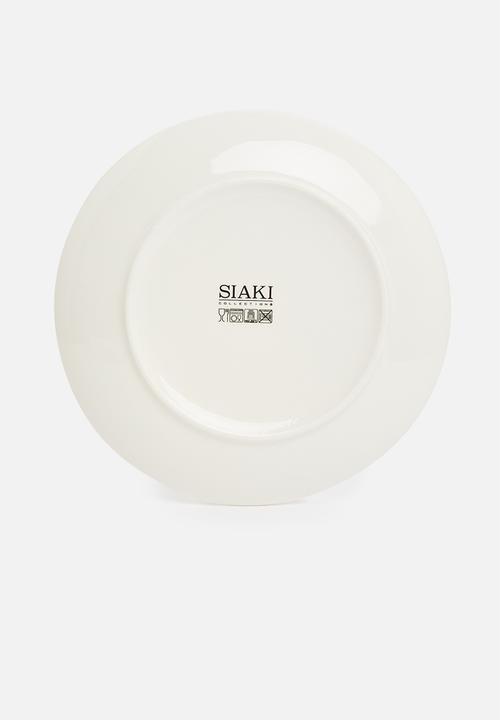 Excellent Houseware - Porcelain Gold rimmed dinner plate - set of 4 