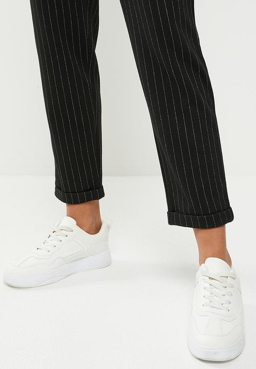 Koton - Striped drawstring trousers - black 