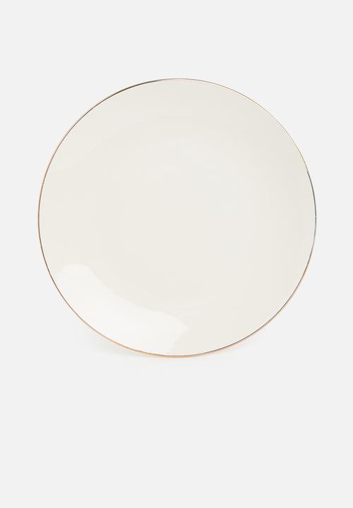 Excellent Houseware - Porcelain Gold rimmed side plate- set of 4 