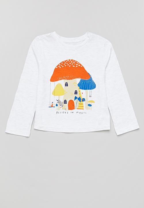 Superbalist Kids - Girls long sleeve printed tee - ice melange