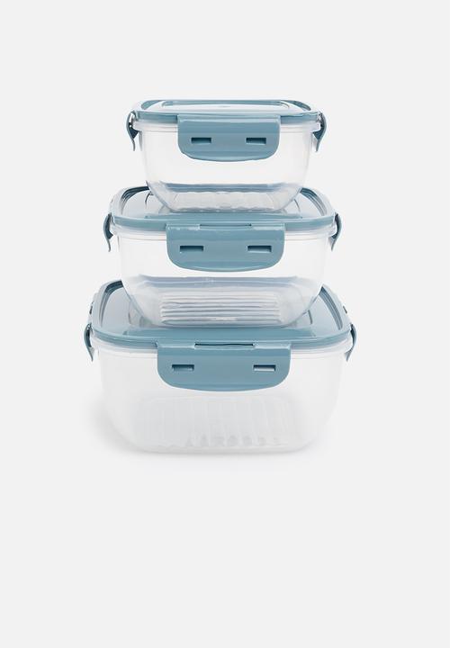 Storage Solutions - Tupperware set of 3 - blue