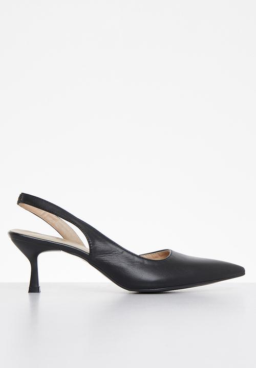 edit - Victoria slingback heel - black
