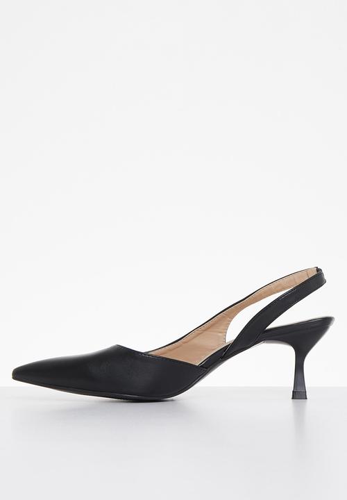 edit - Victoria slingback heel - black