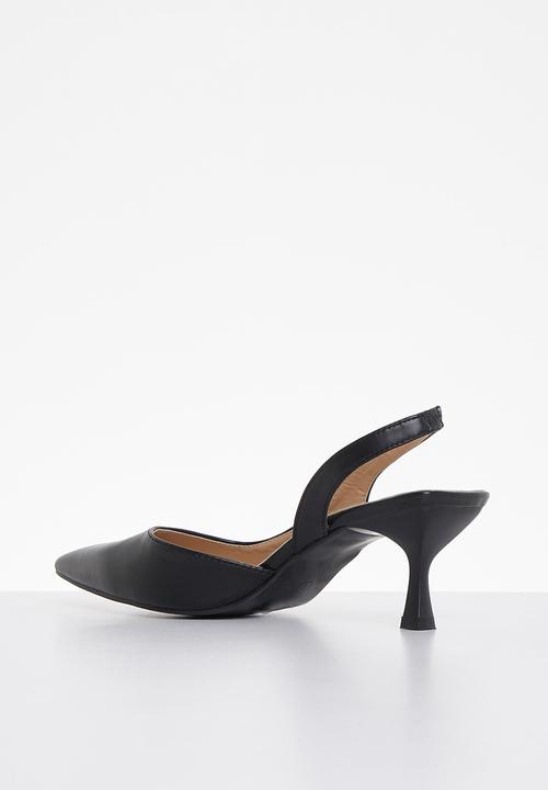 edit - Victoria slingback heel - black
