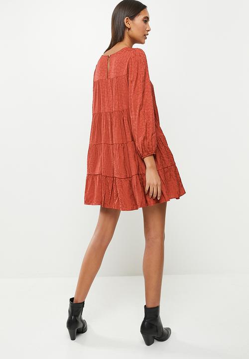 Koton - Leopard patterned mini dress - rust