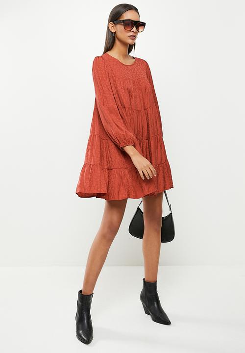 Koton - Leopard patterned mini dress - rust