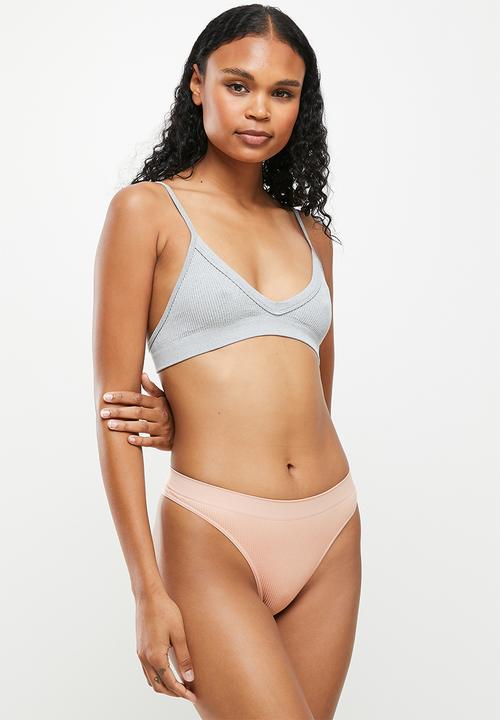 Cotton On - Seamless high cut thong brief 3-pack - multi 