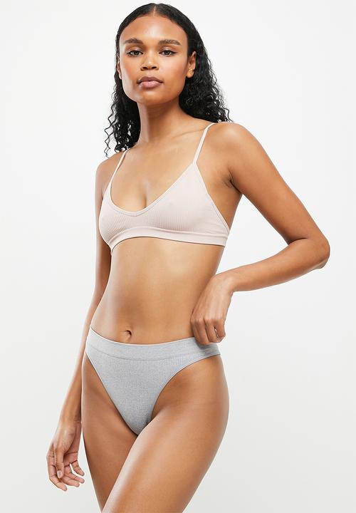 Cotton On - Seamless high cut brasiliano brief 3-pack - multi