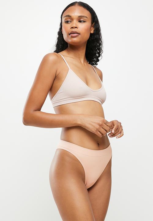Cotton On - Seamless high cut brasiliano brief 3-pack - multi