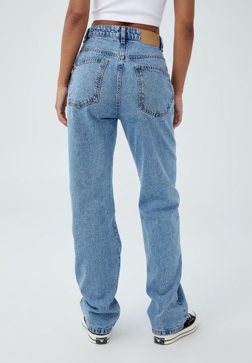 Cotton On - Long straight jean - offshore blue