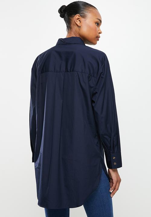 POLO - Wmn boyfriend shirt - navy